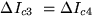 $\Delta I_{c3}~=\Delta I_{c4}$